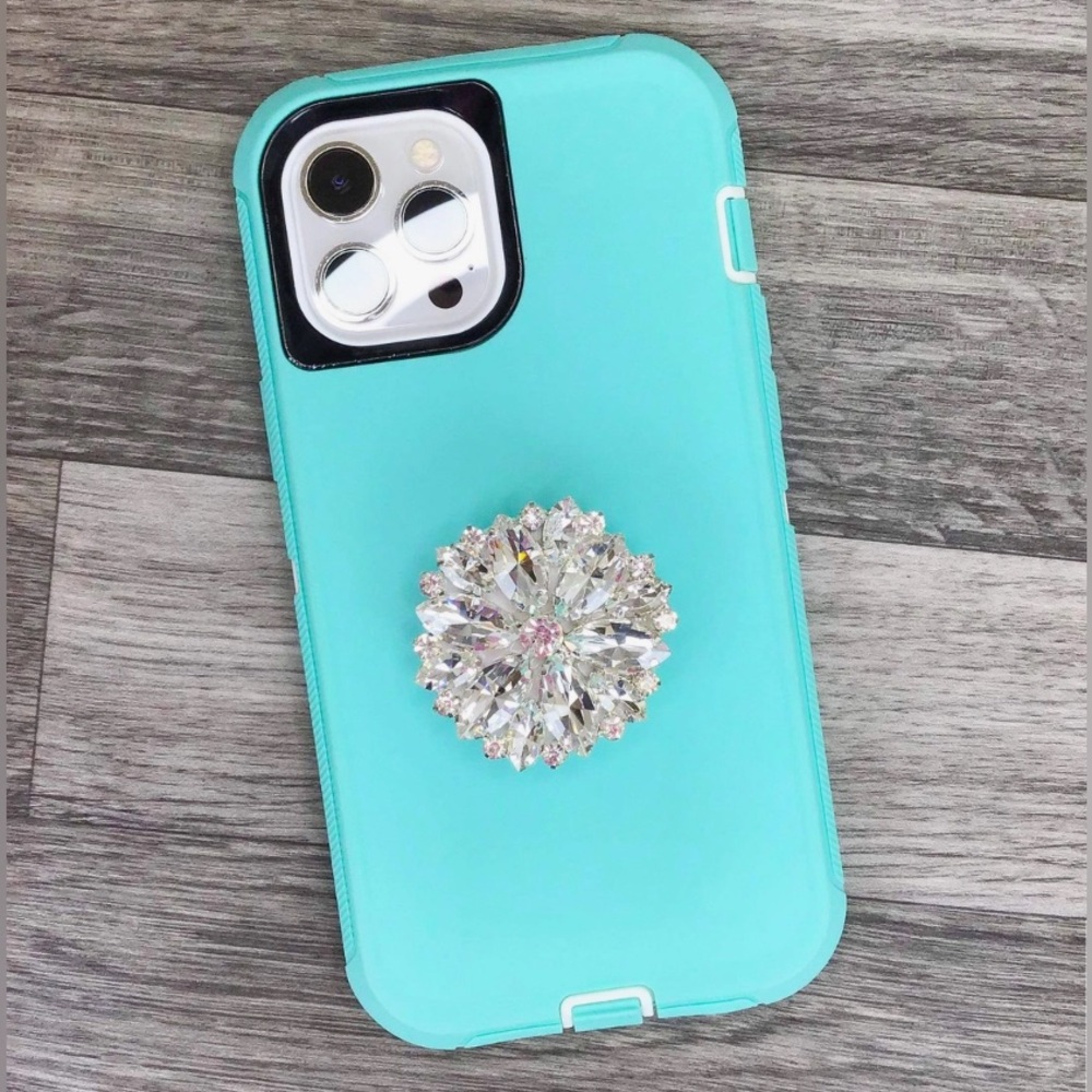 Glitz Rhinestone Phone Grip — Sparkling Grip · 3M Backing · Giftable